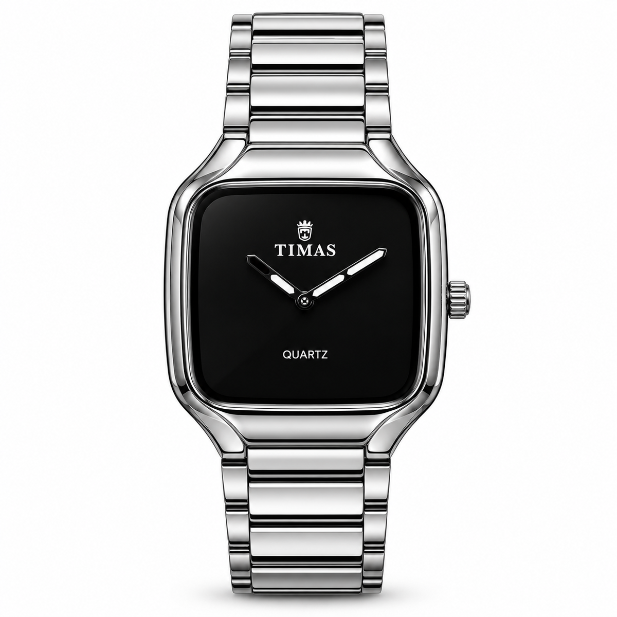 TIMAS Modern Square Quartz Watch with Minimalist Dial & Metallic Bracelet (AWTM-00320)