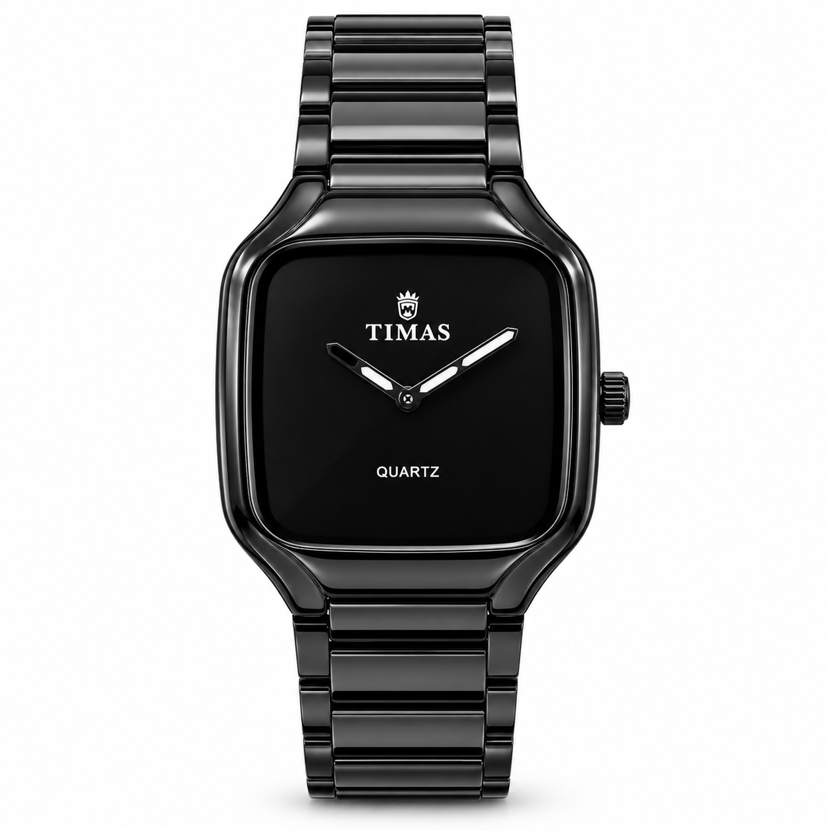 TIMAS Modern Square Quartz Watch with Minimalist Dial & Metallic Bracelet (AWTM-00320)