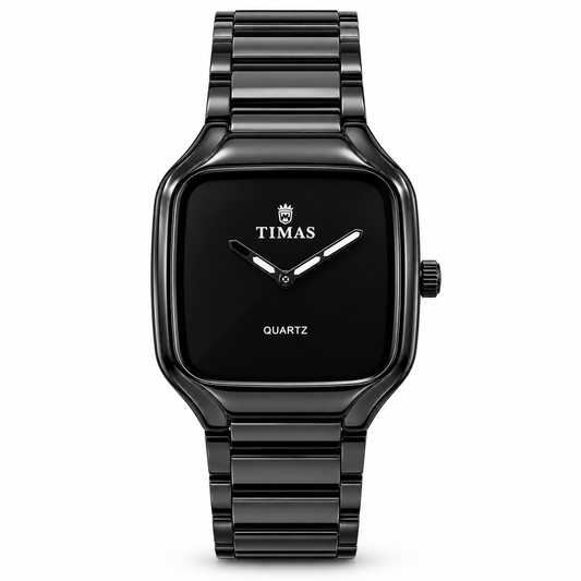 TIMAS Modern Square Quartz Watch with Minimalist Dial & Metallic Bracelet (AWTM-00320)
