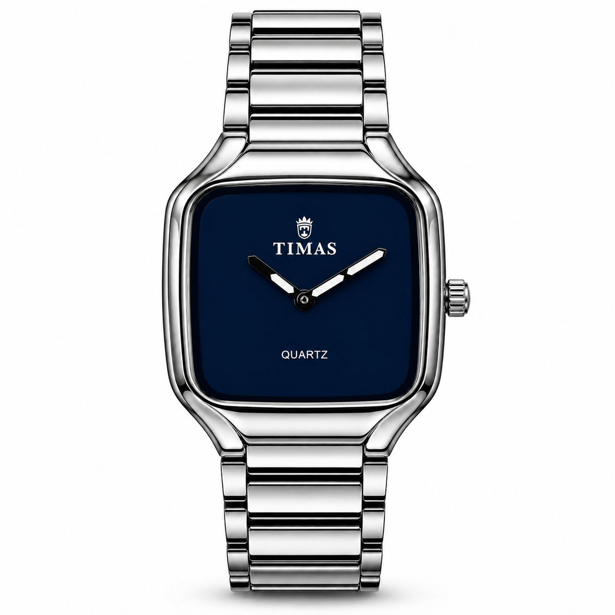 TIMAS Modern Square Quartz Watch with Minimalist Dial & Metallic Bracelet (AWTM-00320)