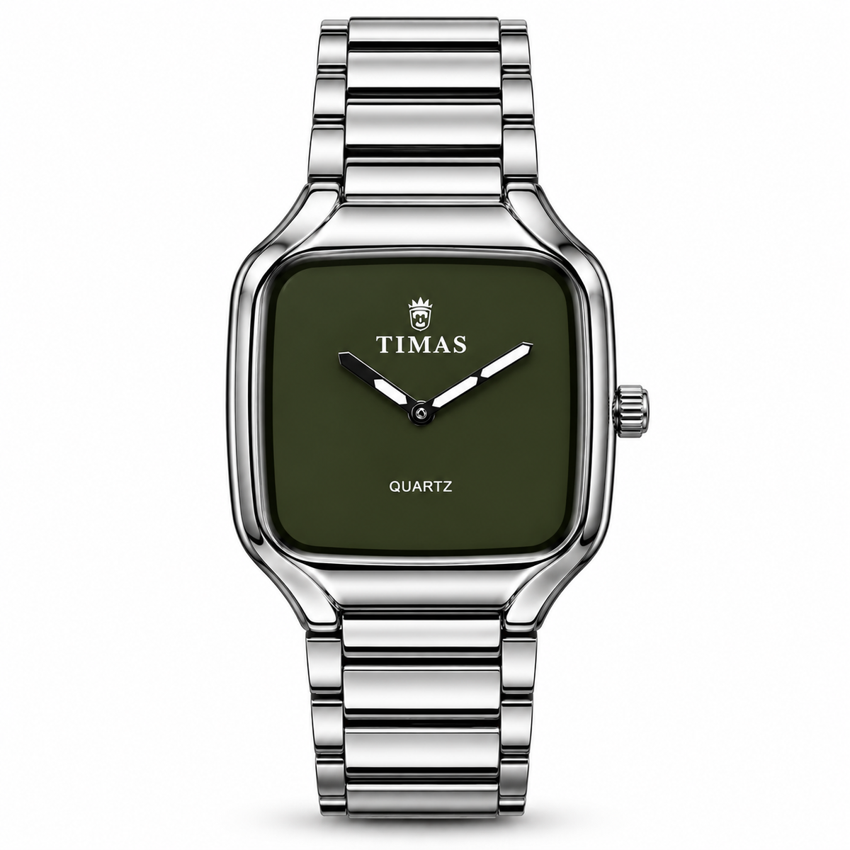 TIMAS Modern Square Quartz Watch with Minimalist Dial & Metallic Bracelet (AWTM-00320)