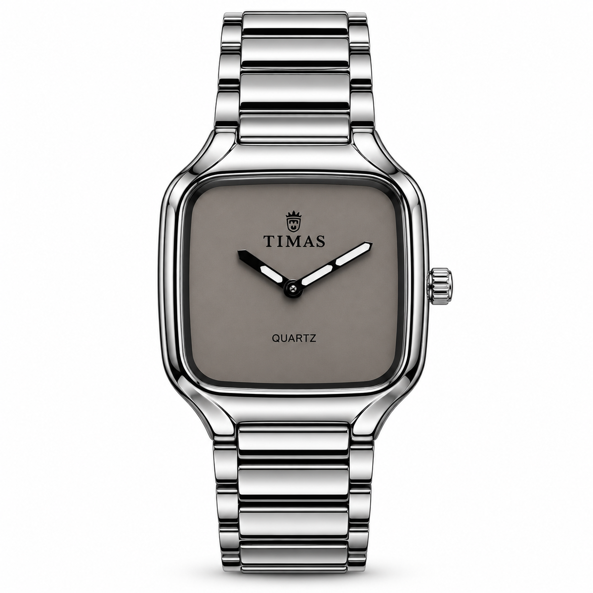 TIMAS Modern Square Quartz Watch with Minimalist Dial & Metallic Bracelet (AWTM-00320)