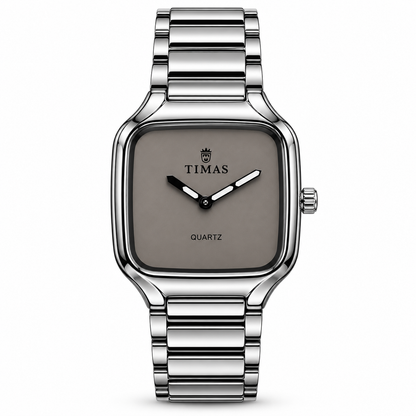 TIMAS Modern Square Quartz Watch with Minimalist Dial & Metallic Bracelet (AWTM-00320)