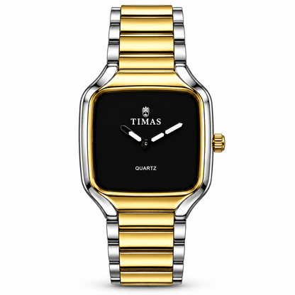 TIMAS Modern Square Quartz Watch with Minimalist Dial & Metallic Bracelet (AWTM-00320)