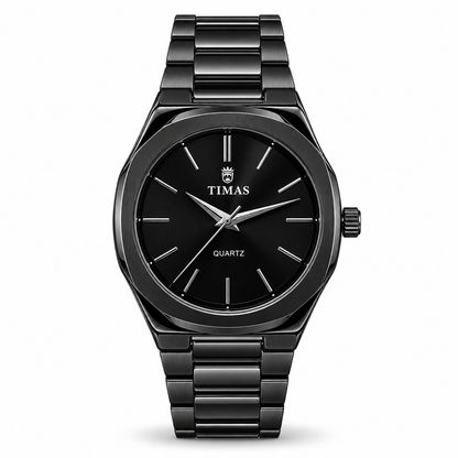 TIMAS Octagonal Quartz Men's Watch with Sunburst Dial & Integrated Metallic Bracelet (AWTM-00321)