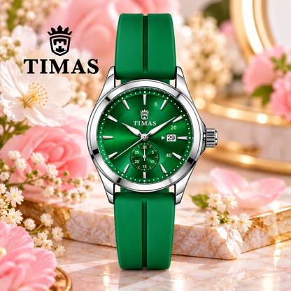 TIMAS Ladies Quartz Watch with Soft PVC Strap & Magnetic Master Lock (AWTL-00323)