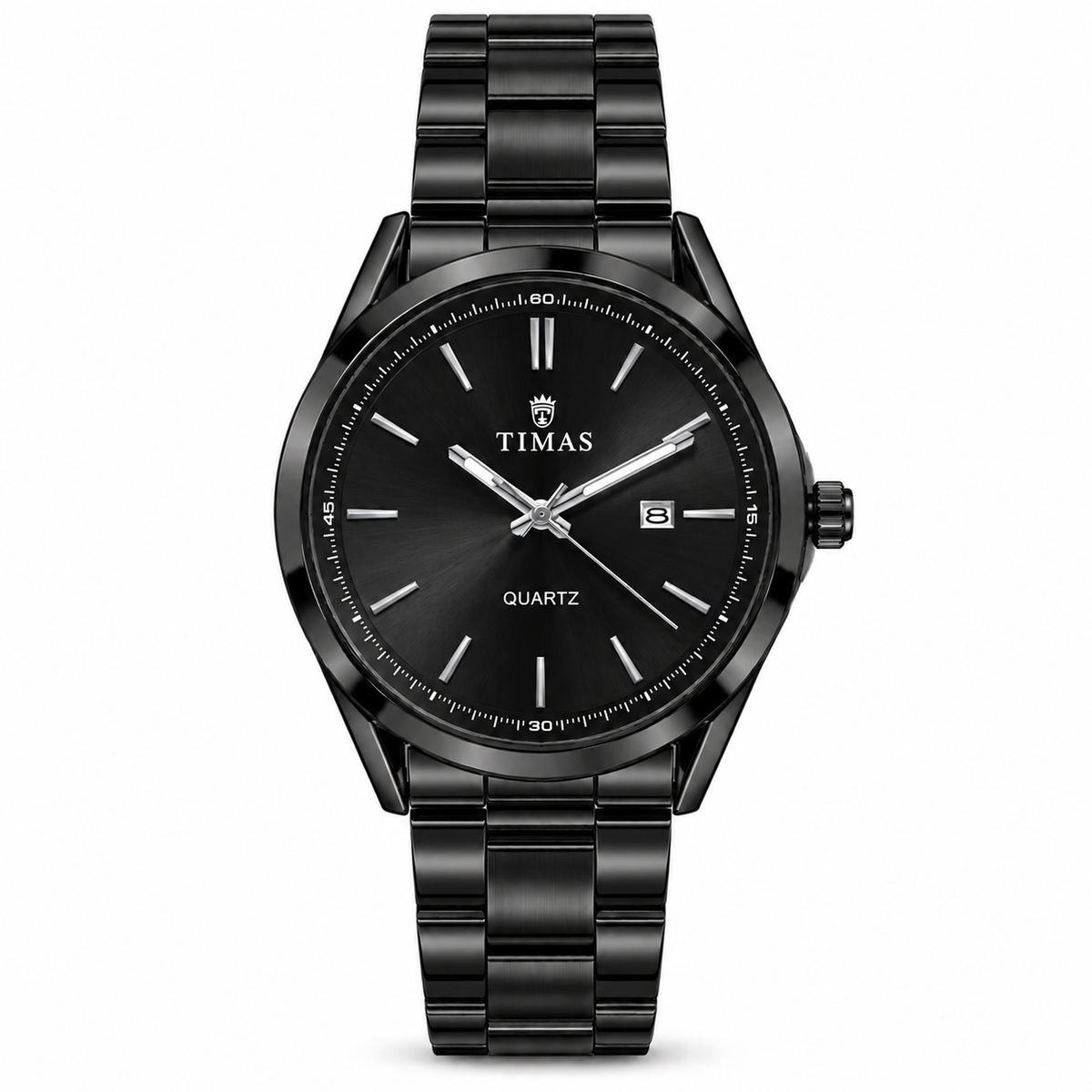 TIMAS Executive Quartz Watch with Sunburst Dial & Date Display (AWTM-00335)