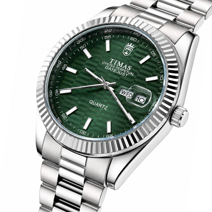 TIMAS Oyster Perpetual Datejust Green Dial Couple Watch Set (AWTC-00298)