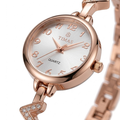 TIMAS Petite Jewelry Edition | Crystal Chevron Bangle-Style Women's Watch (AWTL-00276)