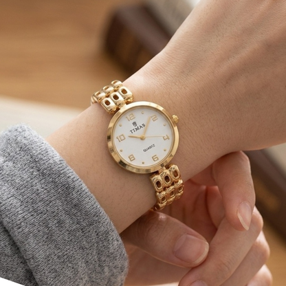 TIMAS Petite Jewelry Edition | Cut-Out Link Bracelet Women's Quartz Watch (AWTL-00277)