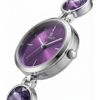 TIMAS Petite Crystal-Gem Edition | Round Gem & Circular Link Women's Jewelry (AWTL-00279)