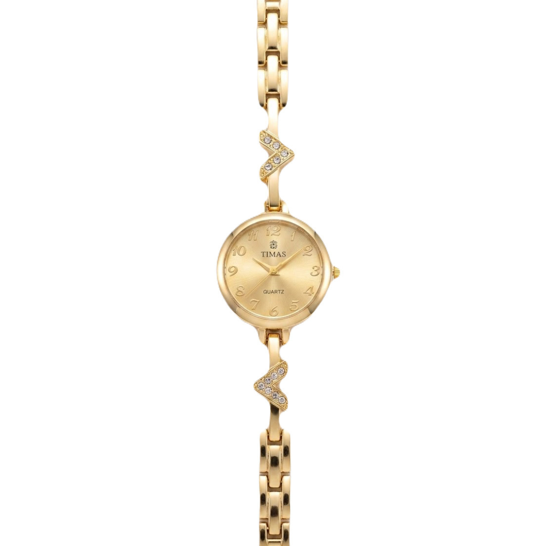 TIMAS Petite Jewelry Edition | Crystal Chevron Bangle-Style Women's Watch (AWTL-00276)