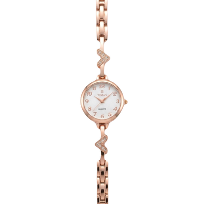 TIMAS Petite Jewelry Edition | Crystal Chevron Bangle-Style Women's Watch (AWTL-00276)