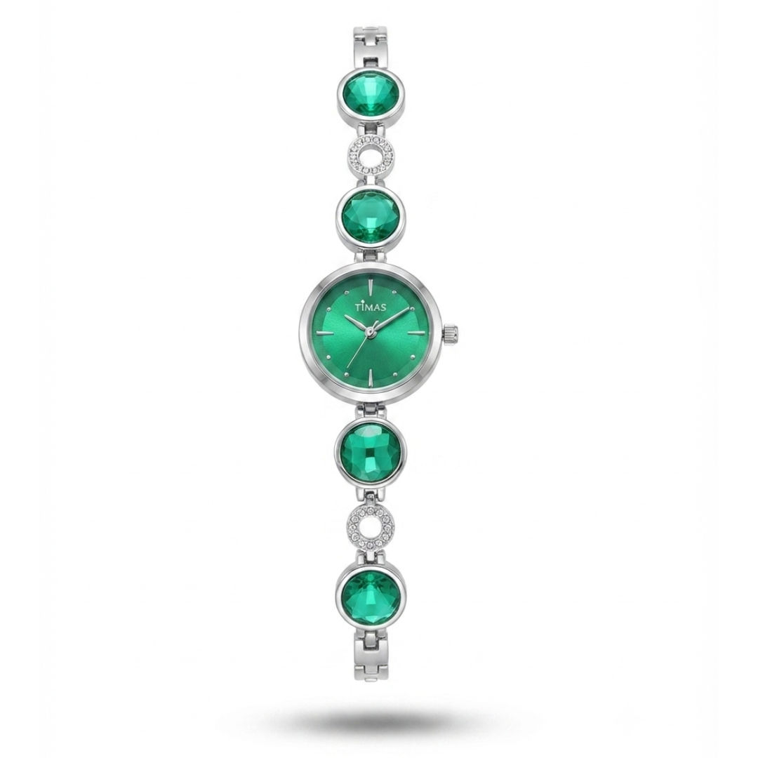 TIMAS Petite Crystal-Gem Edition | Round Gem & Circular Link Women's Jewelry (AWTL-00279)