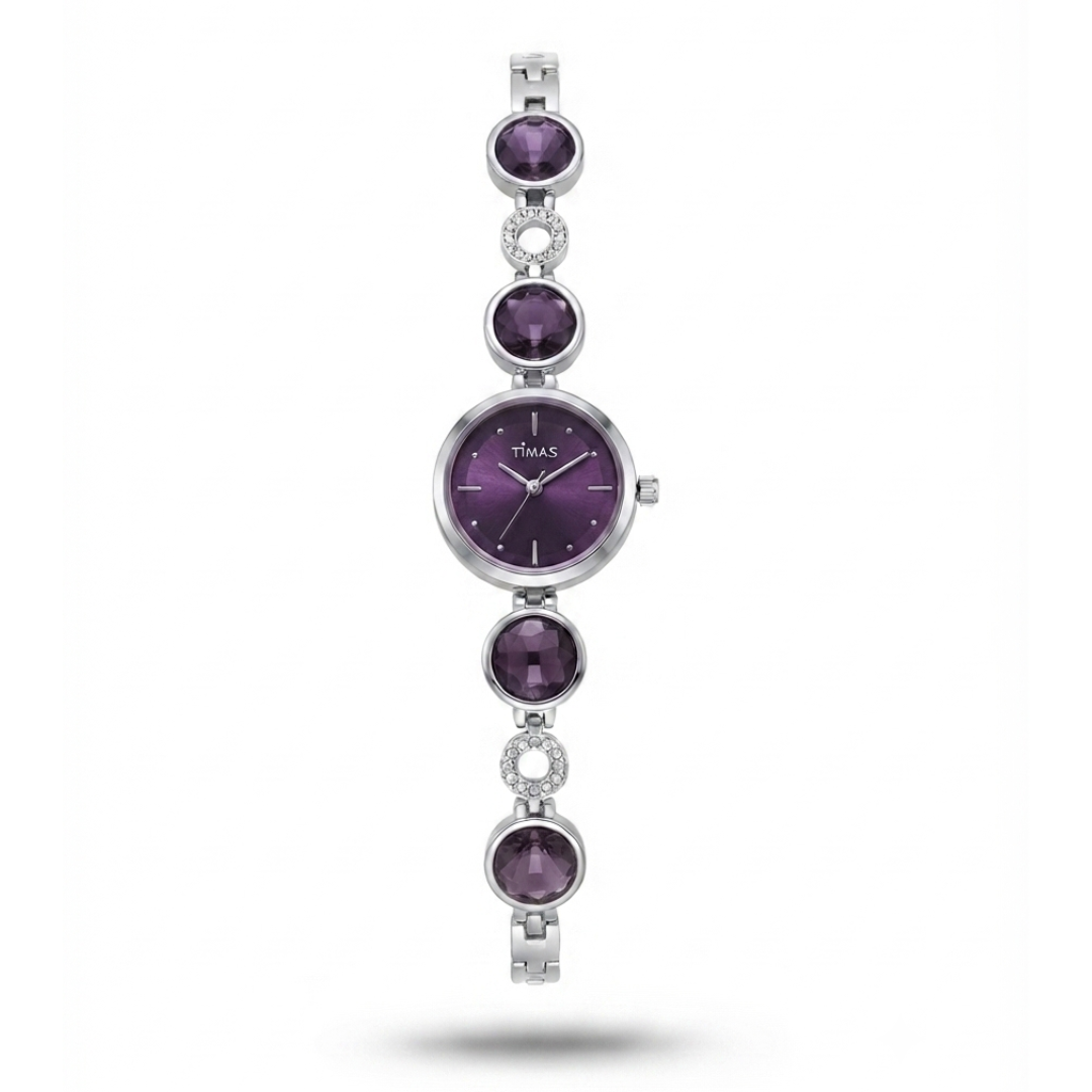 TIMAS Petite Crystal-Gem Edition | Round Gem & Circular Link Women's Jewelry (AWTL-00279)