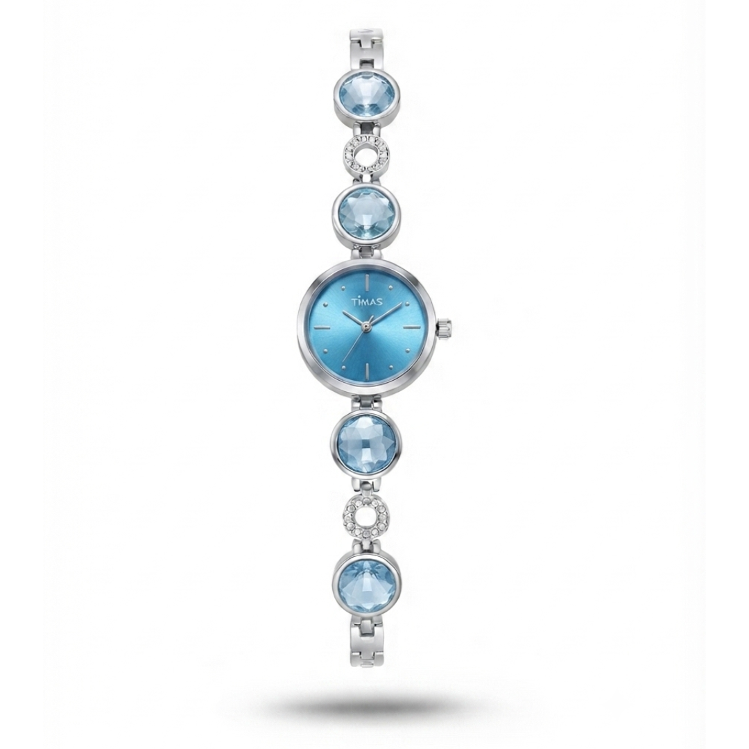 TIMAS Petite Crystal-Gem Edition | Round Gem & Circular Link Women's Jewelry (AWTL-00279)
