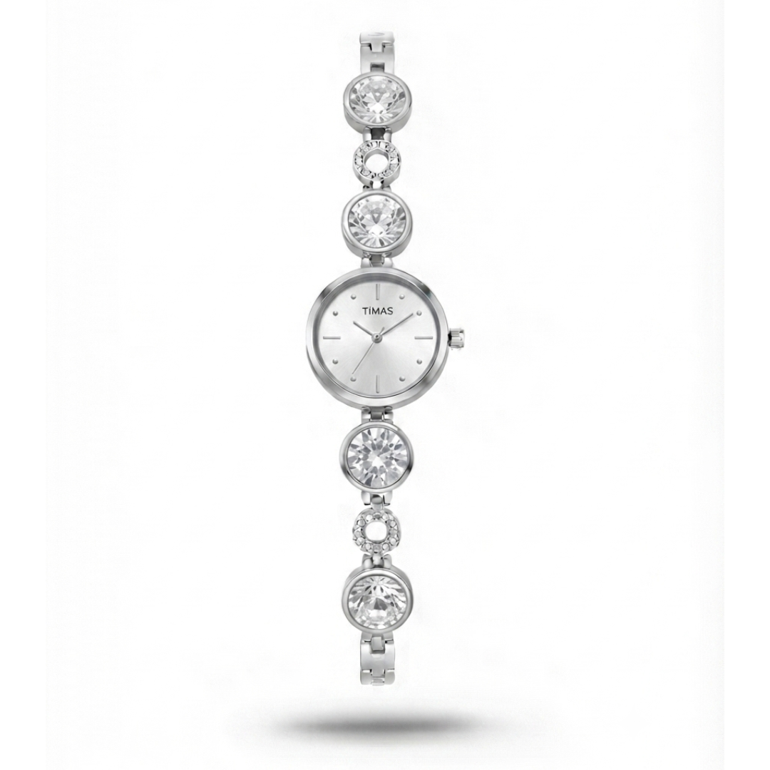 TIMAS Petite Crystal-Gem Edition | Round Gem & Circular Link Women's Jewelry (AWTL-00279)