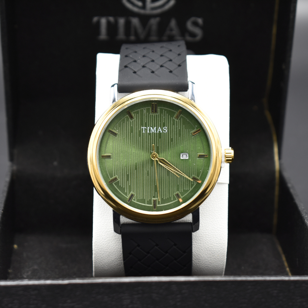 Gold & Green Dial Watch
