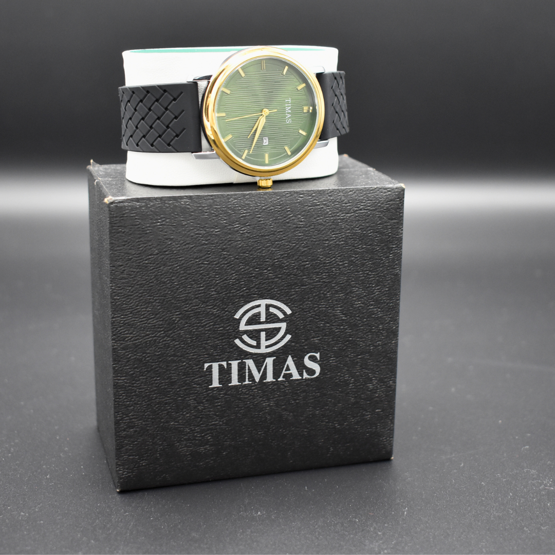 Gold & Green Dial Watch