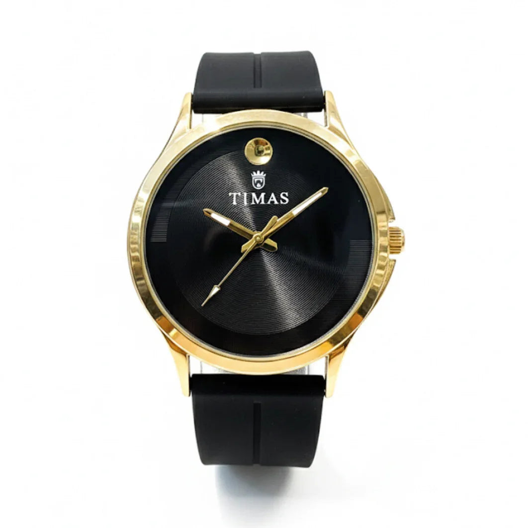 Timas Classic Men's Watch with Silicone Strap