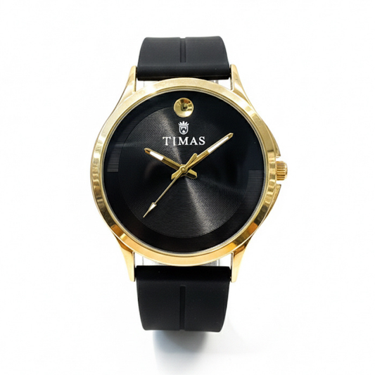 Timas Classic Men's Watch with Silicone Strap