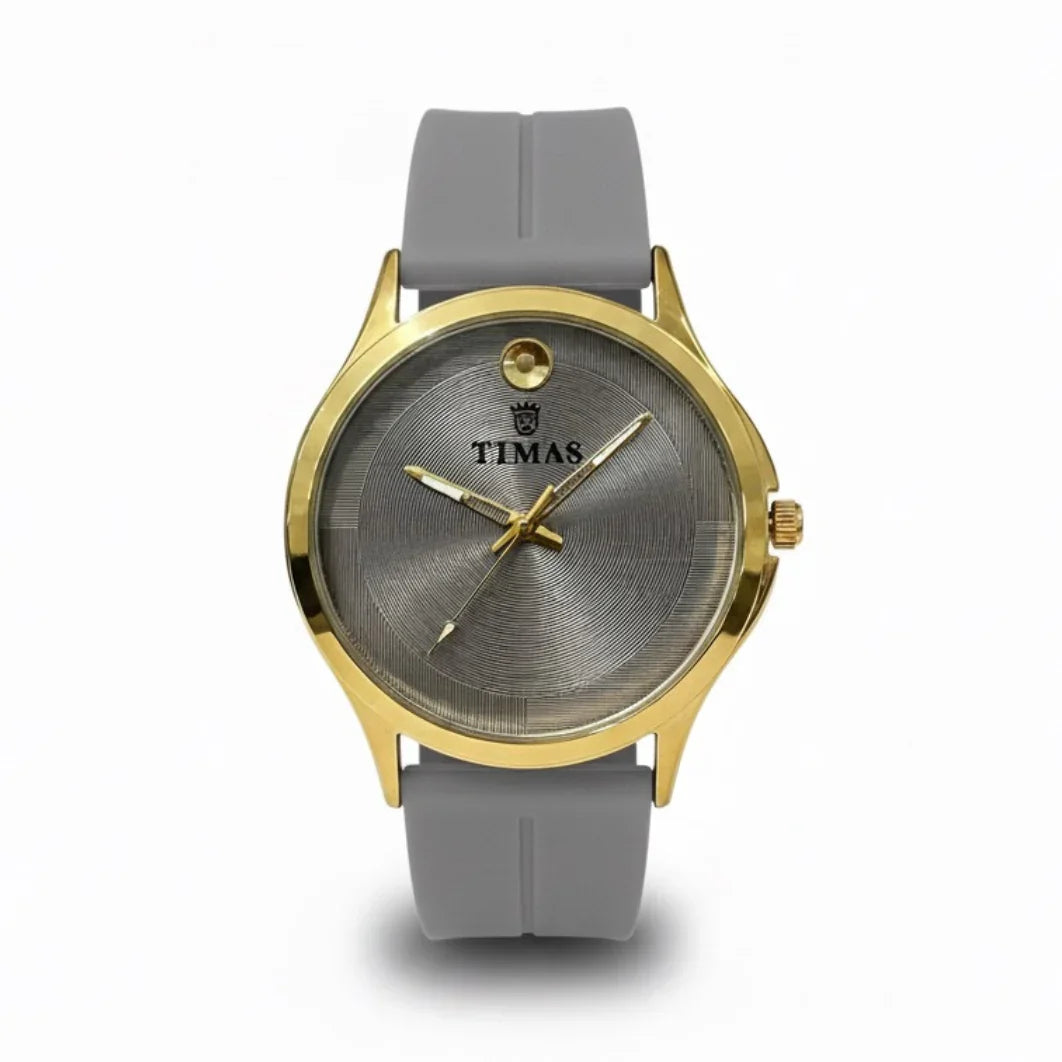 Timas Classic Men's Watch with Silicone Strap