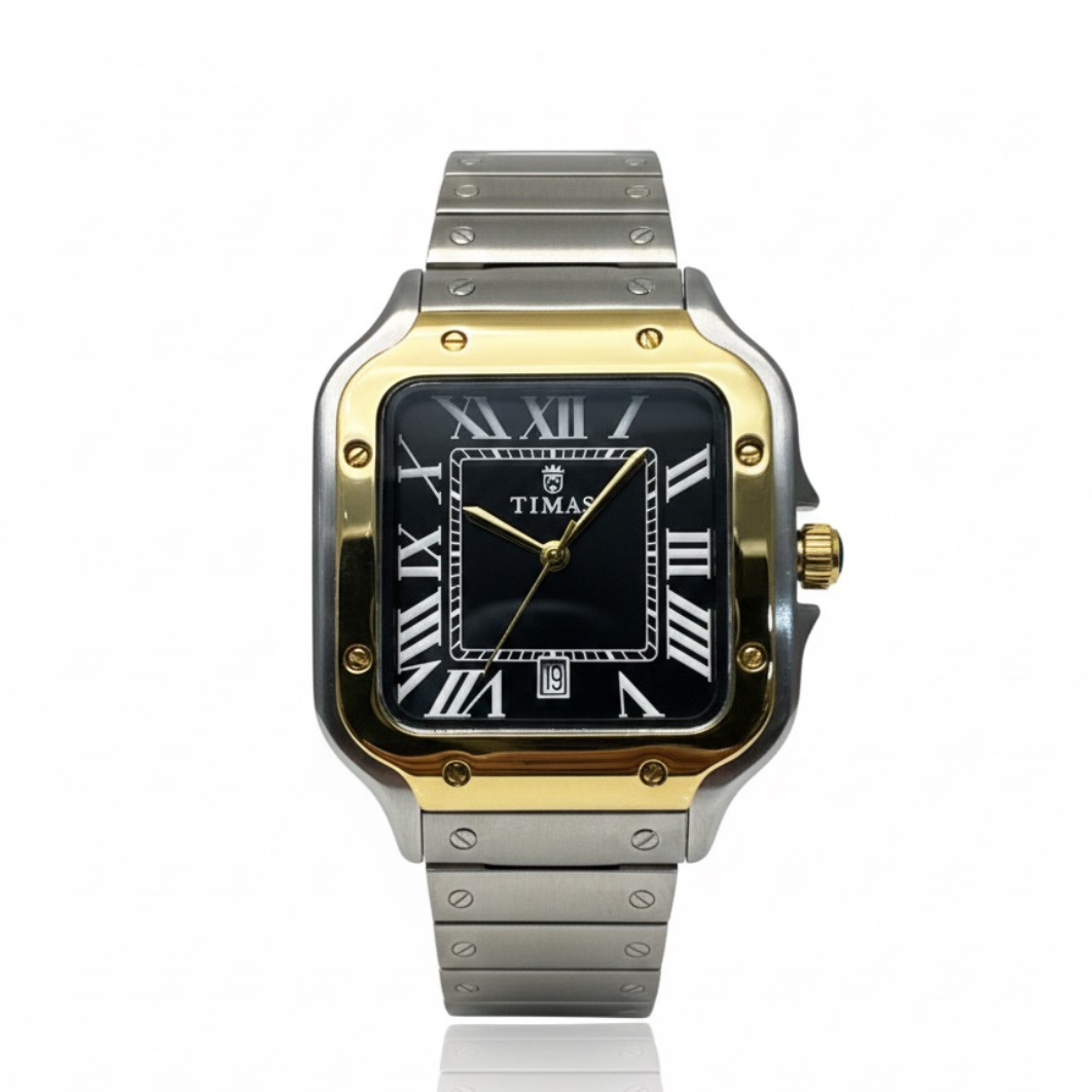 Timas Elegant Quartz Watch with Premium Steel Chain