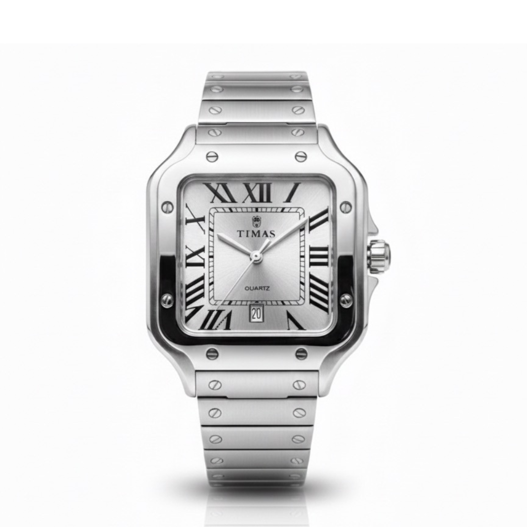 Timas Elegant Quartz Watch with Premium Steel Chain