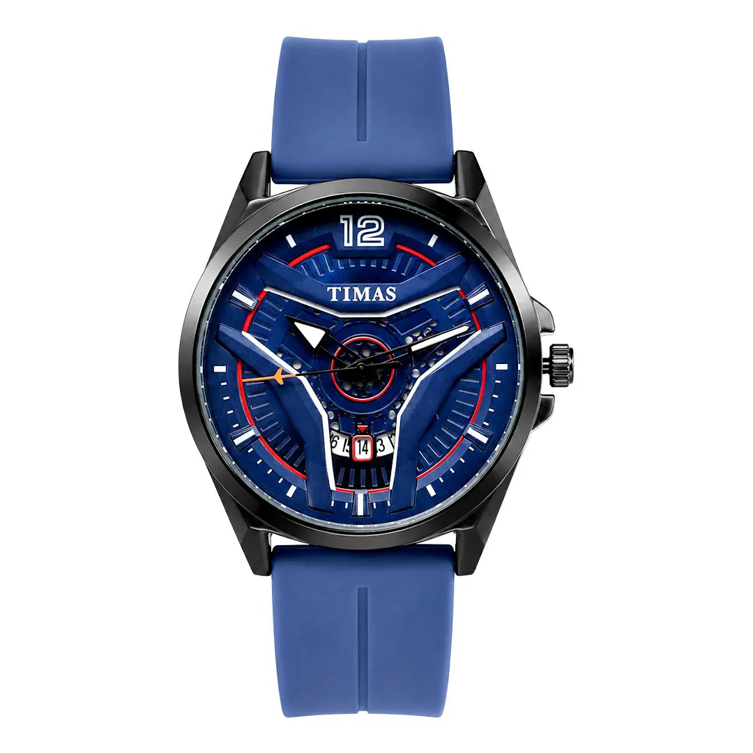 Timas Vector Series | Futuristic Geometric Dial Sports Watch with Premium Silicone Strap (AWTM-00269)