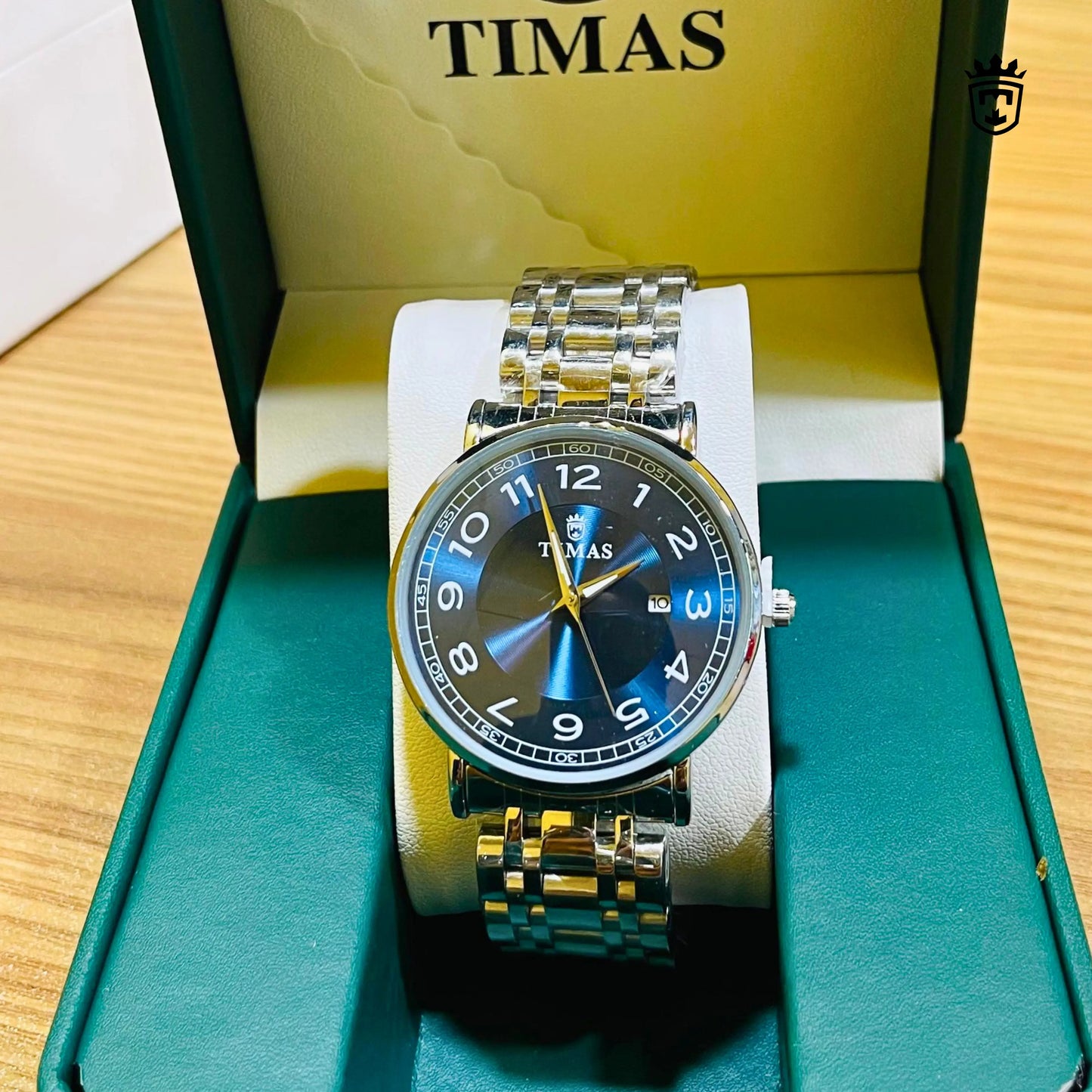 Blue Dial Stainless Steel Watch