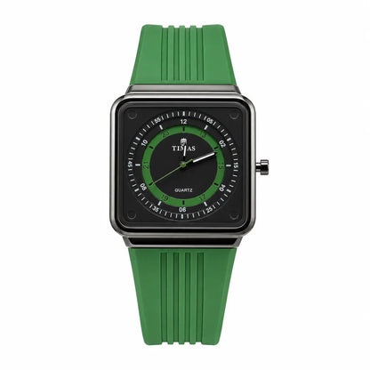Timas Geometric Series|Minimalist Square Architecture with Track Dial Layout (AWTM-00250)